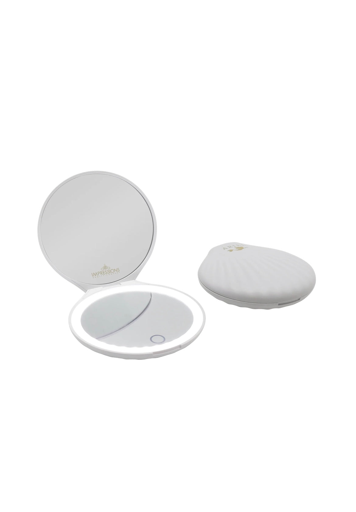 IMPRESSIONS VANITY X ARIEL SEASHELL COMPACT MIRROR