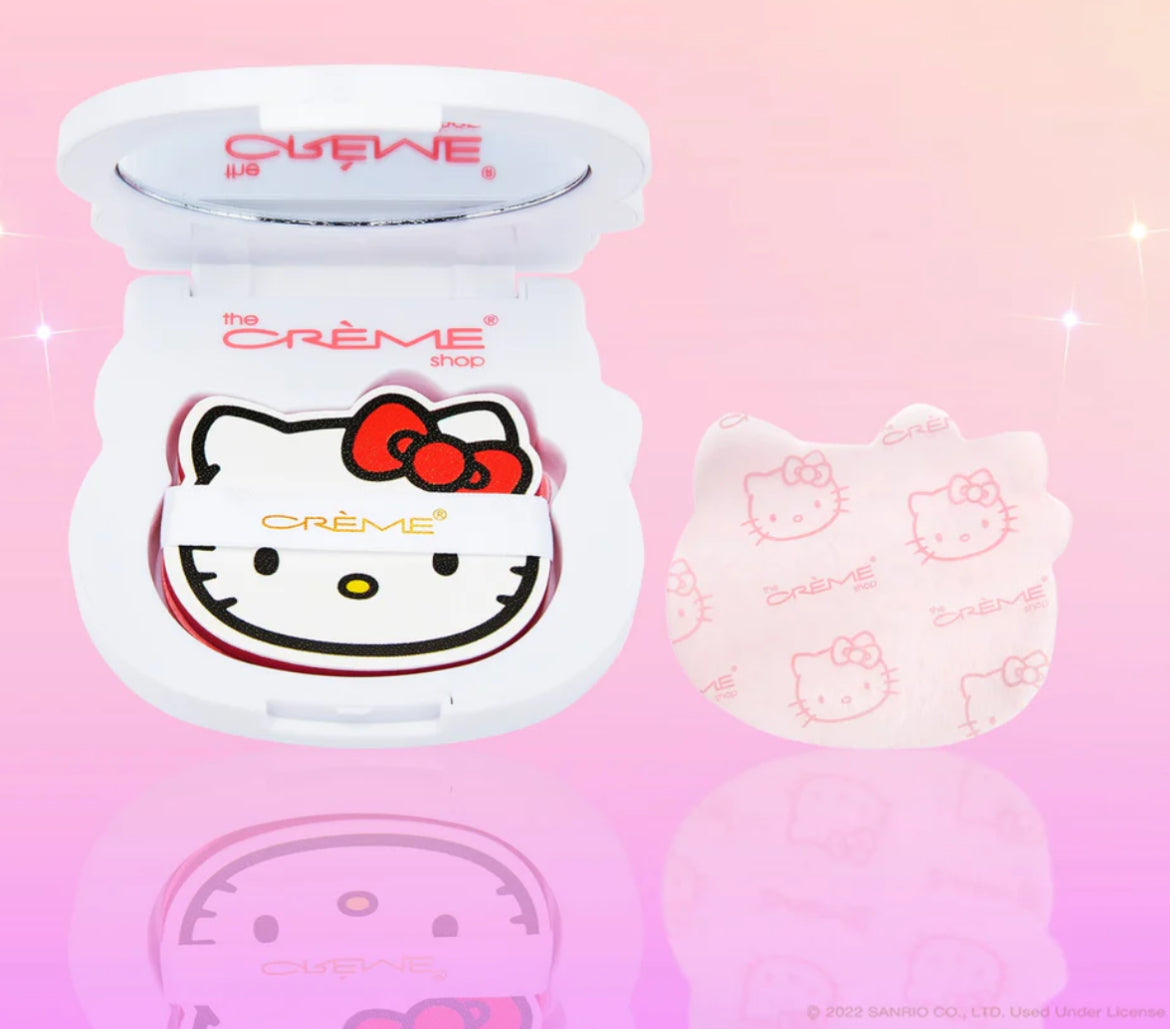 THE CRÈME SHOP X HELLO KITTY MATTIFFYING BLOTTING PAPER + REUSEABLE MIRROR COMPACT (LIMITED EDITION)