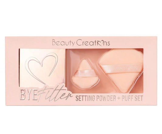 BEAUTY CREATIONS X BYE FILTER SETTING POWDER + PUFF SET- TRANSLUCENT DREAM