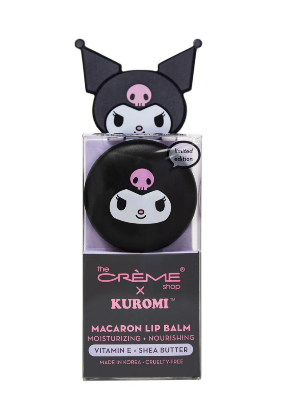 THE CRÈME SHOP X KUROMI MACARON LIP BALM- RASPBERRY CREAM PUFF