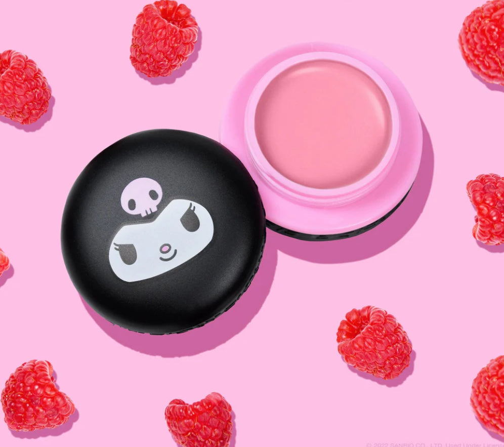 THE CRÈME SHOP X KUROMI MACARON LIP BALM- RASPBERRY CREAM PUFF