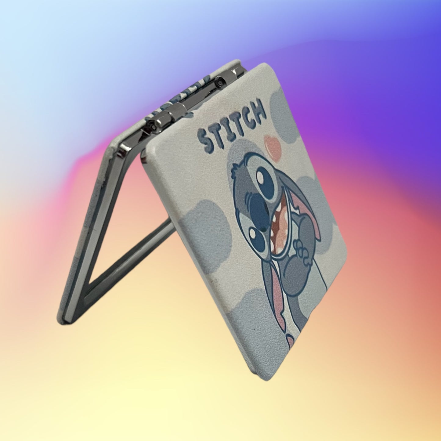 STITCH DUAL SIDED FOLDABLE COMPACT MIRROR